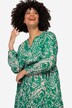 Vestido, estampado por toda la prenda, escote de túnica, manga larga