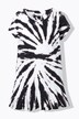 T-shirt, oversize, batiktryk, rund halsudskæring