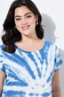 Camiseta, oversize, estampado batik, escote en cuello redondo