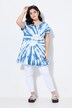 Camiseta, oversize, estampado batik, escote en cuello redondo