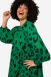 Musliinimekko, leopardipainatus, tunikapääntie, leveät pussihihat