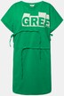 Maglia dal taglio lungo e oversize con scritta, scollo a girocollo e laccetti per l'arricciatura