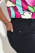 Twill-shorts, lige pasform, synlige knapper, opsmøgningskant