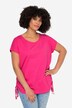 T-skjorte, oversized, rund hals, rynker i siden