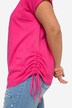 T-skjorte, oversized, rund hals, rynker i siden