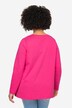 T-shirt, gezicht-motief, ronde hals, lange mouwen