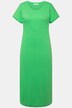 Maxi jurk van jersey, ronde hals, halve mouwen, zijsplitten