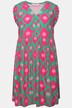 Vestido, estampado por toda la prenda, escote de pico, sin mangas