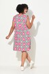 Vestido, estampado por toda la prenda, escote de pico, sin mangas