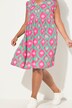 Vestido, estampado por toda la prenda, escote de pico, sin mangas