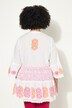 3/4-Sleeve V-Neck Patterned Stripe Tunic
