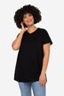 T-shirt, oversize, pyntebånd på ryggen, V-udskæring, korte ærmer