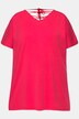 T-shirt, oversize, pyntebånd på ryggen, V-udskæring, korte ærmer