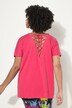 T-shirt, oversize, pyntebånd på ryggen, V-udskæring, korte ærmer