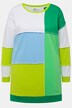 Felpa con stampa color blocking, scollo a girocollo e maniche lunghe