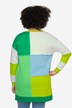 Felpa con stampa color blocking, scollo a girocollo e maniche lunghe