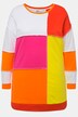 Trøje, colorblocking-print, rund hals, lange ærmer