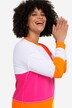 Trøje, colorblocking-print, rund hals, lange ærmer