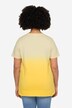 Half-Sleeve V-Neck Color Gradient Sequined Inscription T-Shirt