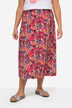 A-Line Elastic Waist All-Over Print Midi Skirt