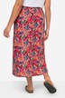 A-Line Elastic Waist All-Over Print Midi Skirt