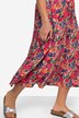 A-Line Elastic Waist All-Over Print Midi Skirt