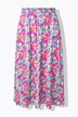 A-Line Elastic Waist All-Over Print Midi Skirt
