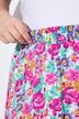 A-Line Elastic Waist All-Over Print Midi Skirt
