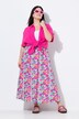 A-Line Elastic Waist All-Over Print Midi Skirt