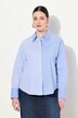 Košilová halenka, oversize, pruhy, límeček, dlouhé rukávy