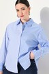 Košilová halenka, oversize, pruhy, límeček, dlouhé rukávy