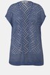 Neuletakki, Relaxed Fit, reikäneulosta, avonainen malli, hapsureuna, lyhyet hihat