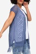 Neuletakki, Relaxed Fit, reikäneulosta, avonainen malli, hapsureuna, lyhyet hihat