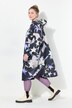 Funksjons-regnkappe, unisex, trykk, hette