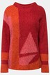 Jacquard trui, lange mouwen, ronde hals