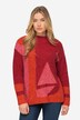 Jacquard trui, lange mouwen, ronde hals
