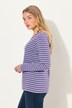 Stribet sweater, rund hals, lange ærmer