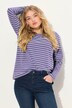 Stribet sweater, rund hals, lange ærmer