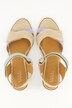 Leren sandalen, klittenband, meerkleurig, gesp, wijdte H