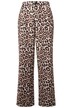 Kalhoty, široké nohavice, vysoký pas, leopardí potisk, částečně elastický pas
