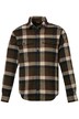 Košile JP1880, kostkovaný flanel, dlouhé rukávy, Kent límeček, Modern střih, do 8XL
