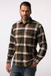 Chemise JP 1880 en flanelle à carreaux, manches longues et col Kent, coupe Modern Fit - jusqu'au 8 XL
