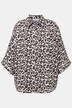 Muslin 3/4 Sleeve Leopard Print Button Down Shirt