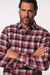 Camicia JP1880 di flanella a quadri dalla vestibilità moderna con maniche lunghe e colletto ad apertura inglese, fino alla tg. 8XL