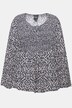Bluse, smocket, rund hals, utsvingte lange ermer