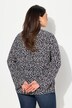 Bluse, smocket, rund hals, utsvingte lange ermer