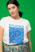 T-Shirt, Classic Shape, Floral-Print, Rundhals, Halbarm