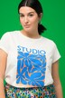 T-Shirt, Classic Shape, Floral-Print, Rundhals, Halbarm