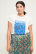T-Shirt, Classic Shape, Floral-Print, Rundhals, Halbarm