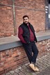 Men+ vattert vest, ståkrage, opptil 8XL